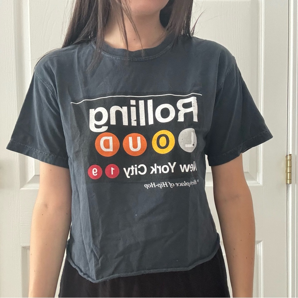 Rolling Loud NYC cropped black festival tee